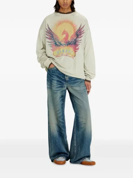 Lung tricou Diesel cu imagine
