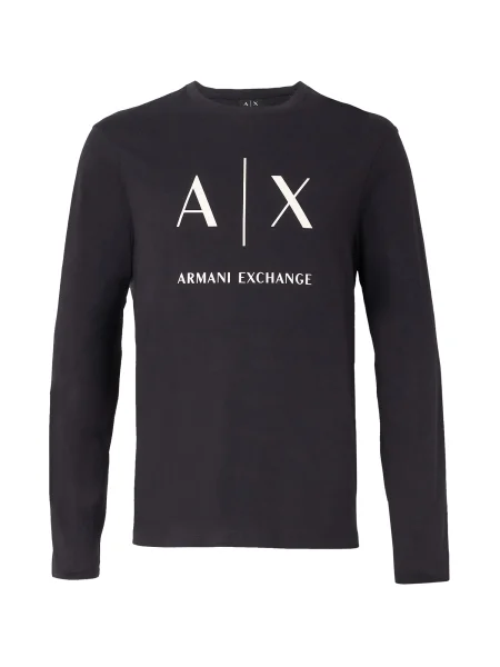 Tricou cu mânecă lungă Armani Exchange alb