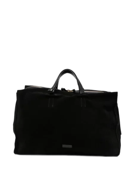Valiză Giorgio Armani din piele de căprioară negru