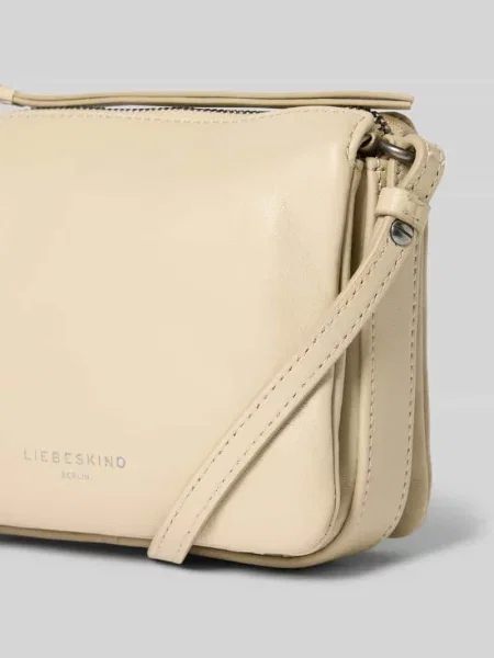 Torba na ramię z tłoczonym logo model Nina' Liebeskind Berlin biała