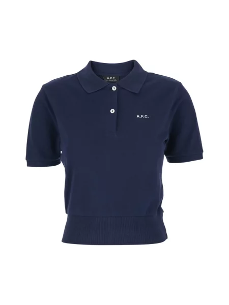 Koszulka polo A.p.c. niebieska