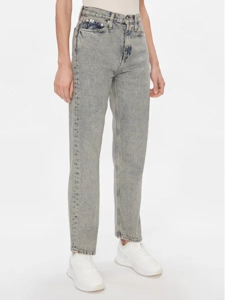 Calvin Klein Jeans Farmer High Rise Straight Straight Fit sötétkék