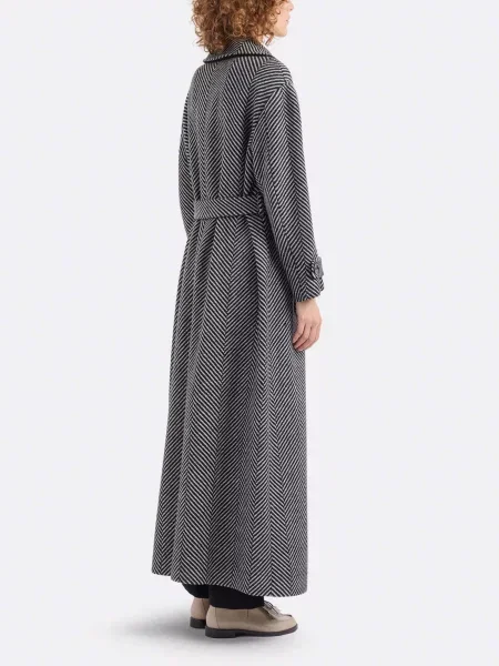 Пальто Emporio Armani вовна/поліестер сірий
