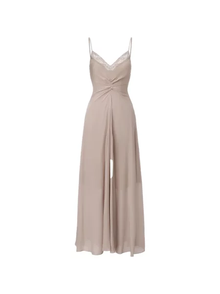 Rochie maxi Elywood din dantelă evazată roz