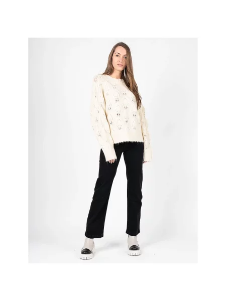 Dzianinowy sweter Silvian Heach beżowy