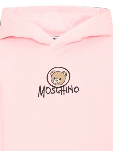 Bluza z kapturem dziecięca Moschino różowa