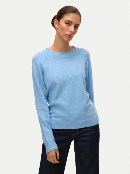 Vero Moda Sweter Doffy Błękitny niebieski