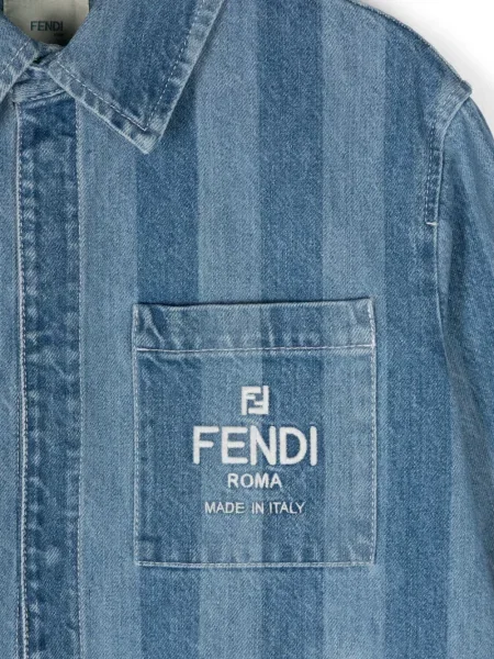 Kurtka dziecięca Fendi niebieska
