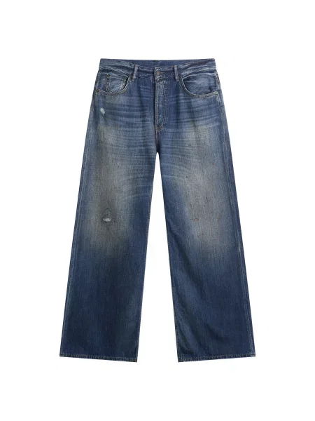 Szerokie jeansy Acne Studios niebieskie
