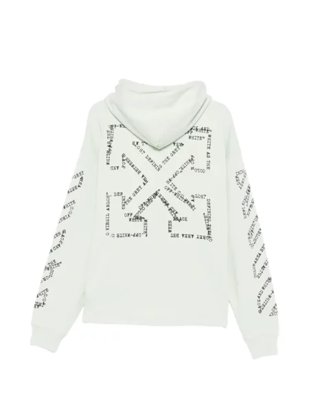 Hanorac cu glugă Off-white lung alb