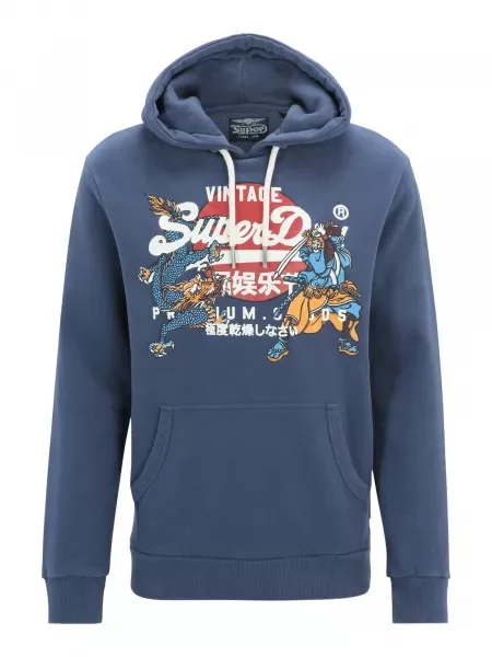 Superdry Mikina Tokyo opálová / medová / červená bílá