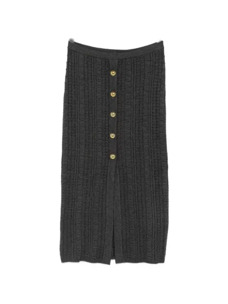 Fustă midi Twinset tricotate gri