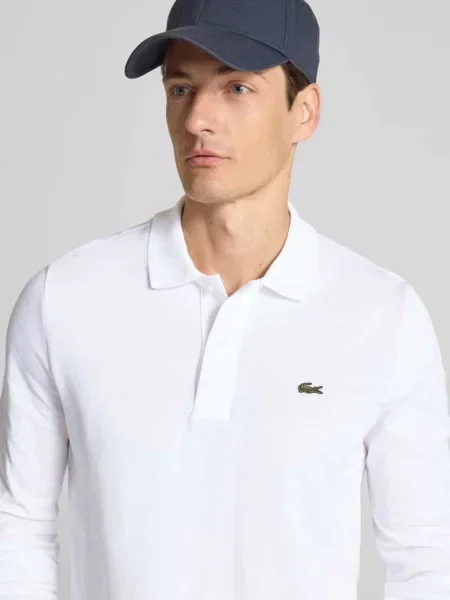 Lacoste longsleeve gładki biały