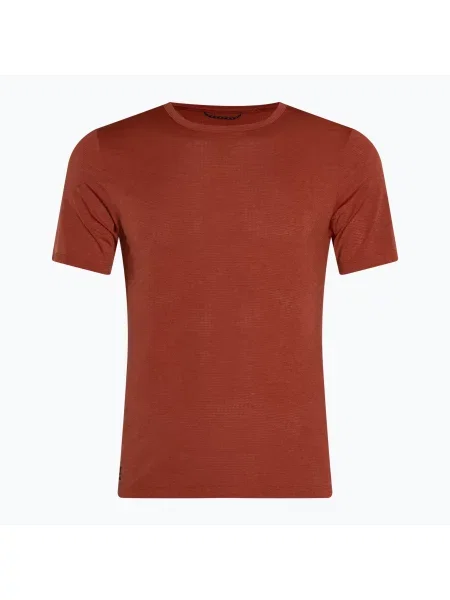 Koszulka do biegania Saucony Stopwatch paprika heather czerwona