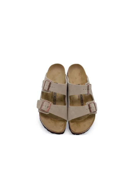 Klapki Birkenstock zamszowe szare