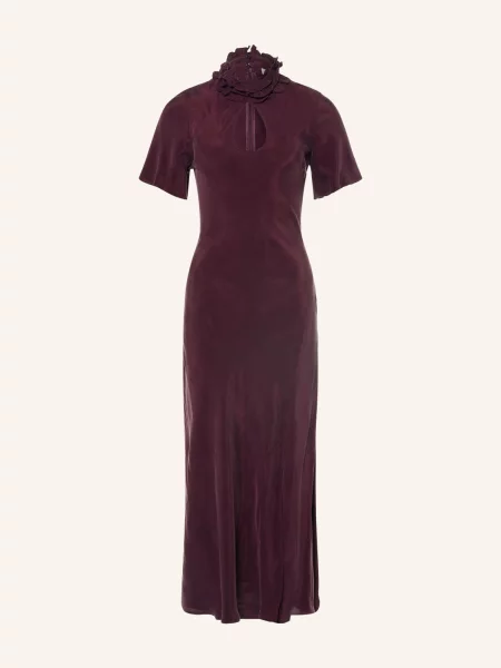 Claudie Pierlot Sukienka Z Falbankami lila fioletowa