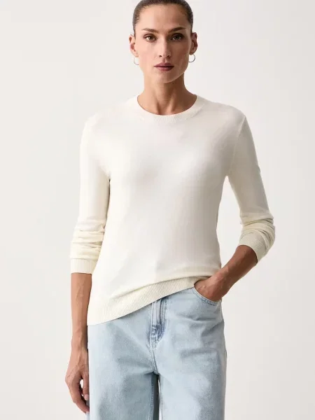 Weekend Max Mara pulover pentru femei cu amestec de mătase WKDSICILIA bej