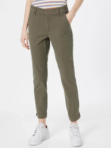 Kaffe Pantaloni eleganți Mette kaki verde