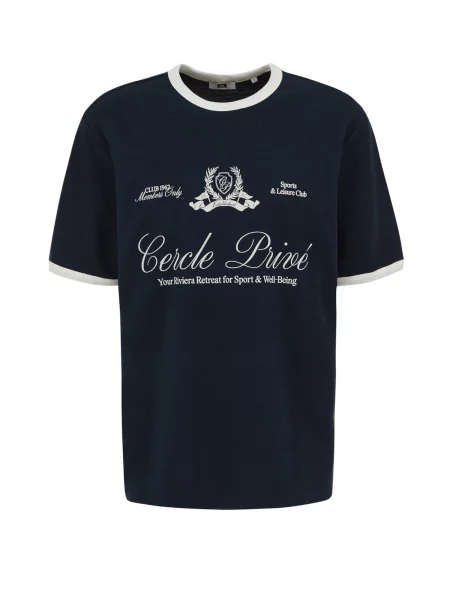 WE Fashion Tricou albastru închis alb