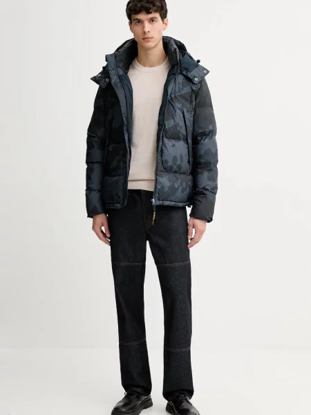 G-Star Raw Zimné bundy G Whistler Tmavomodrá sivá