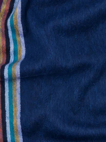 Fular Paul Smith din cașmir cu dungi albastru