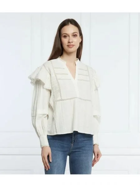 TWINSET hanorac | Relaxed fit alb