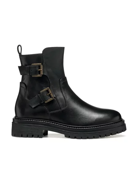 Cizme Geox cu toc plat negru