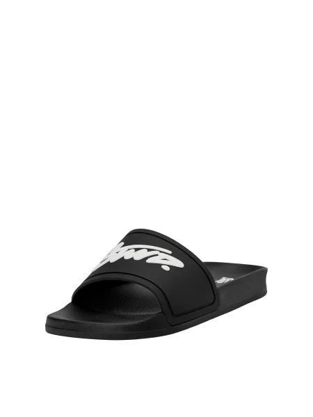 Pull&Bear Saboți STWD negru / amestacat alb