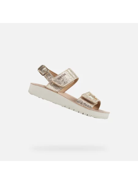 Sandały GEOX J SANDAL COSTAREI GI Złoty żółte