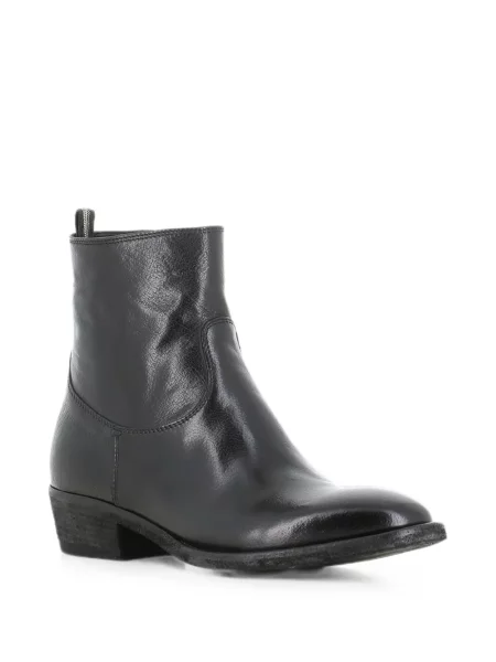 Cizme scurte Officine Creative din piele negru