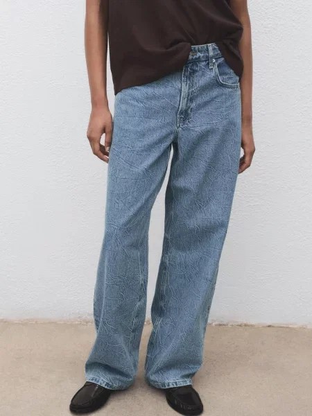 Прямі джинси MANGO синій