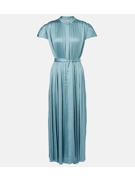 Rochie midi Joseph din satin până la genunchi de costum albastru