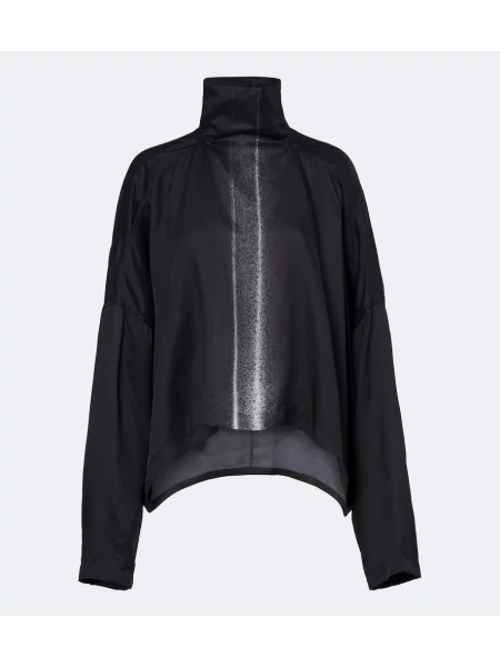 Decupat top Rick Owens cu imagine negru