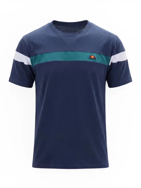 ELLESSE Tricou Caserio bleumarin / cyan alb