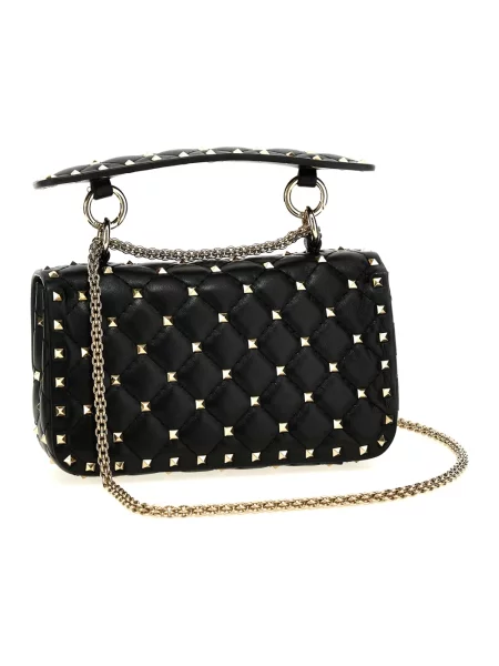 Torebka skórzana Valentino Garavani skórzana czarna