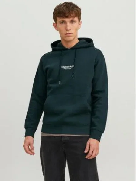 Jack&Jones Mikina Zelená Relaxed Fit bílá