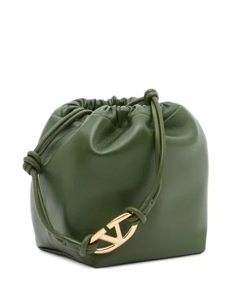 Geantă Valentino Garavani din piele verde
