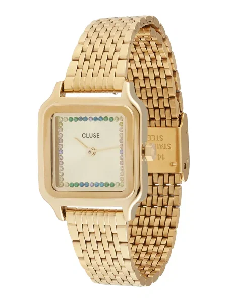 CLUSE Analogové hodinky pastelově / zlatá žlutá