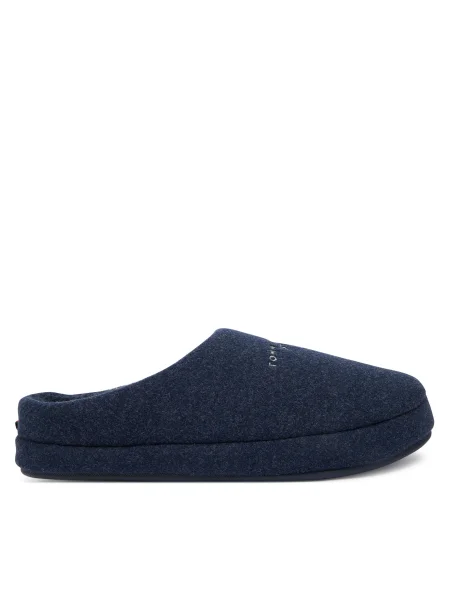 Пантофи Tommy Hilfiger FELT HOUSE SHOE тъмносиньо