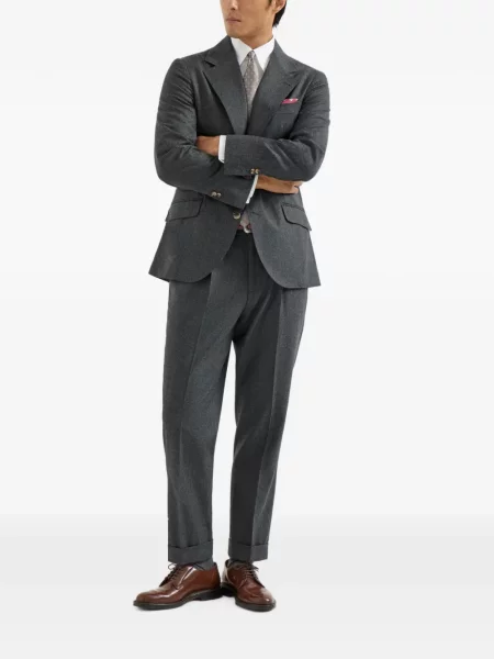 Pantaloni Brunello Cucinelli de lână gri