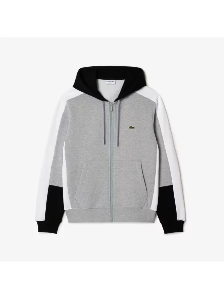 Bluza z kapturem Lacoste szara