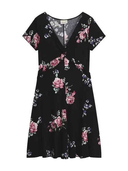 Bonprix Rochie verde mentă / albastru violet / roz pal negru