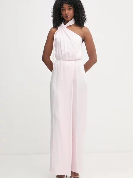 BOSS kombinezon asymetryczny z wiskozą Descarla różowy