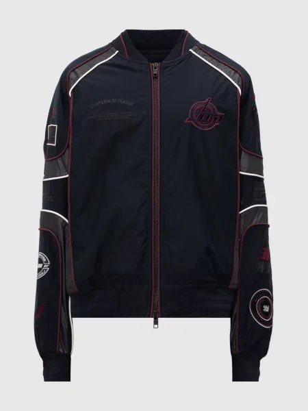 Бомбер з брендовими нашивками Juun.j синій