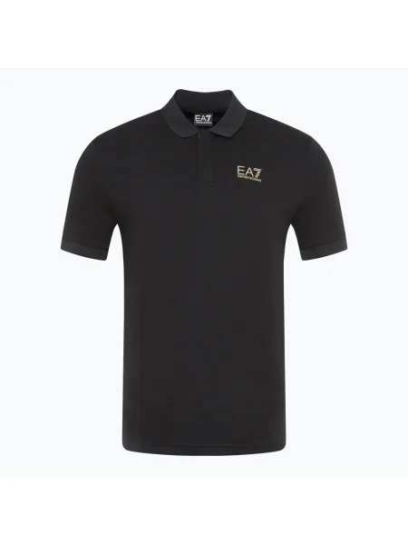 Tricou pentru bărbați Emporio Armani Train 7 Lines Polo black negru