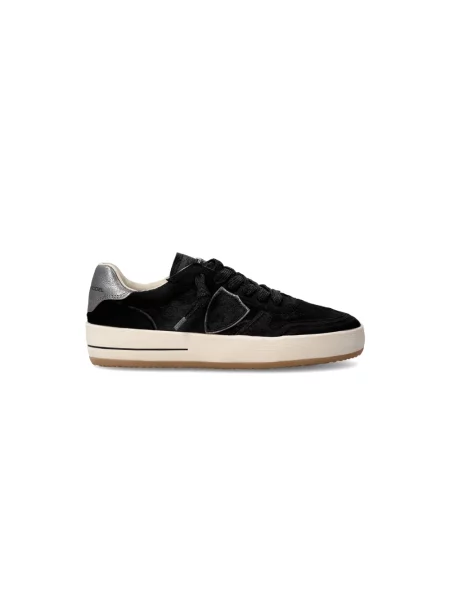 Sneakersy Philippe Model do tenisa zamszowe czarne