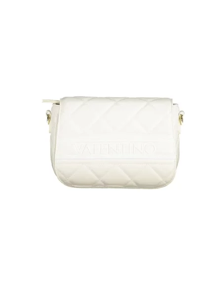 Lniana torebka crossbody Valentino pikowana biała