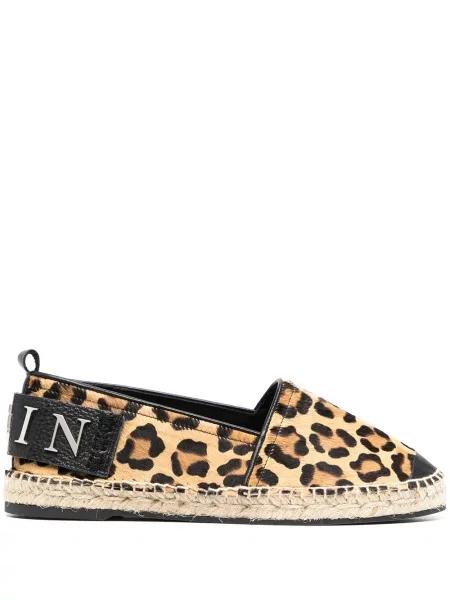 Espadrile Philipp Plein cu imagine cu model leopard slip-on maro