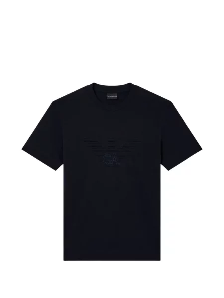 Μπλούζα Emporio Armani με αυτόγραφο μπλε