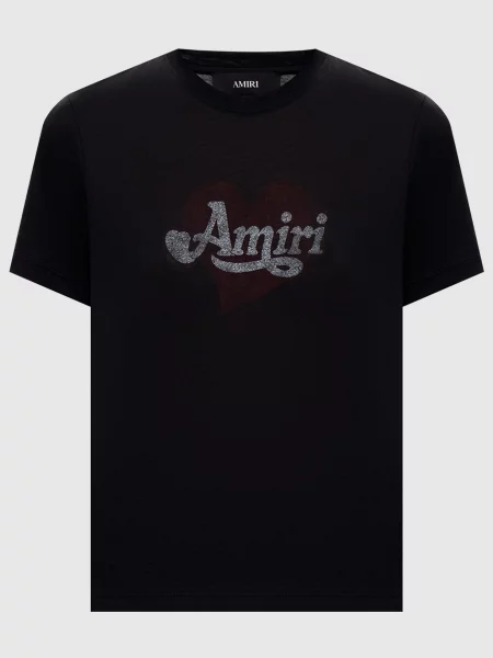 Футболка з принтом логотипа Amiri чорна